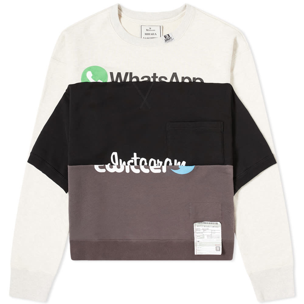 MAISON MIHARA YASUHIRO LOGO CREW SWEAT-