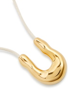 Agmes Wishbone Satin-cord Necklace - Gold - One Size