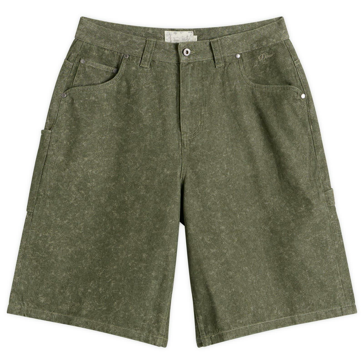 Dime Men's Classic Denim Shorts in Electric Green