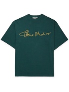 Acne Studios - Oversized Logo-Embroidered Organic Cotton-Jersey T-Shirt - Green