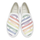 Givenchy White Rainbow Chain Urban Slip-On Sneakers