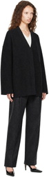 Lauren Manoogian Black Double Knit Lap Jacket