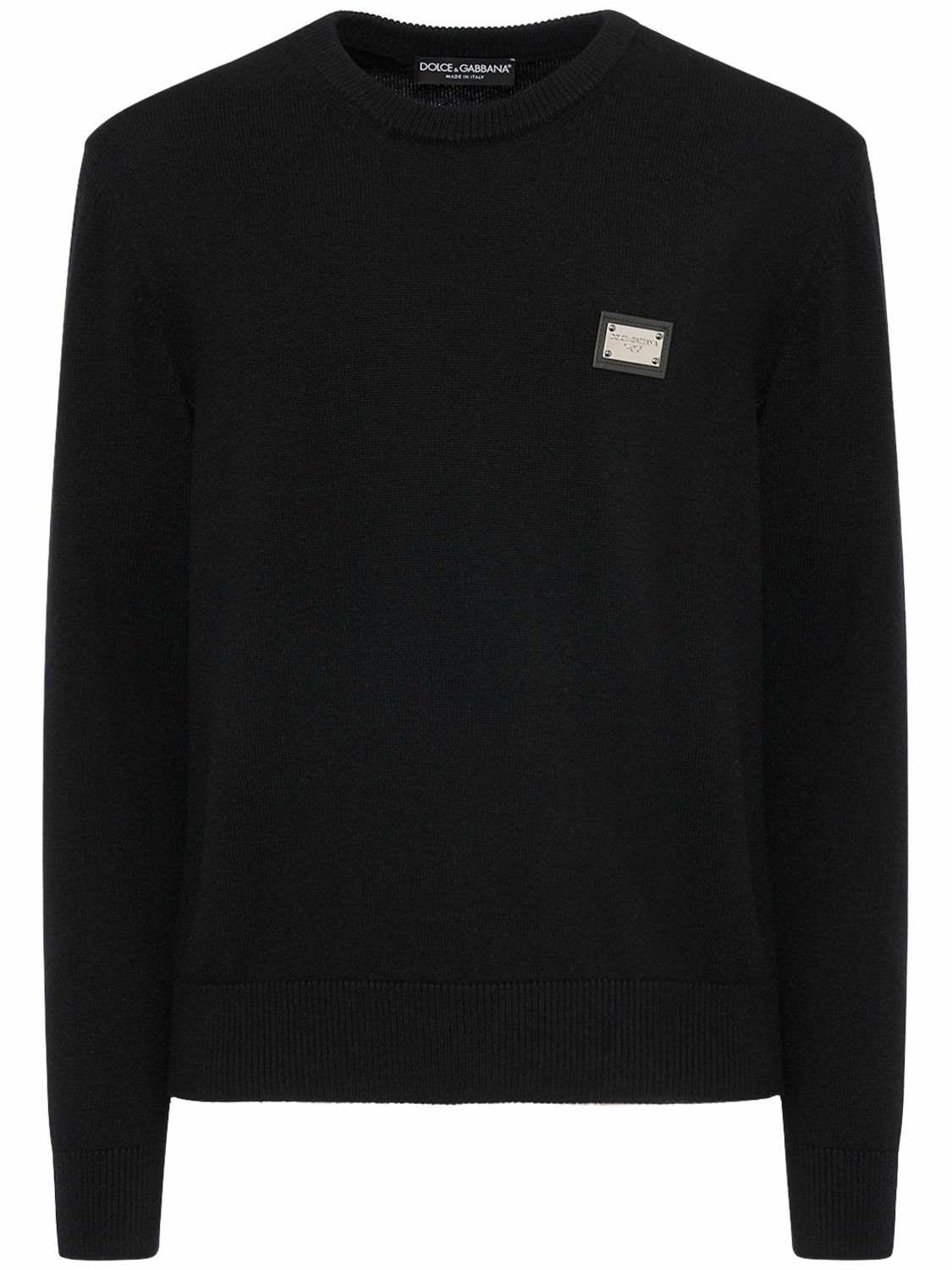 Dolce & Gabbana Burgundy Cashmere Lion Crest Pullover Sweater