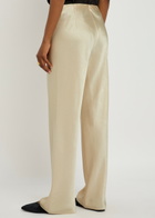 Vince Fluid Satin Bias Trousers Ivory