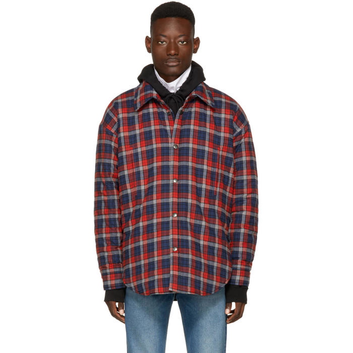 Balenciaga Red Flannel Shirt Balenciaga