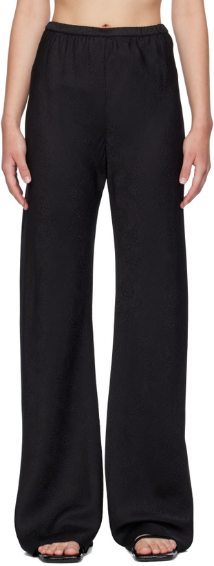 Photo: Silk Laundry Black Bias Cut Lounge Pants