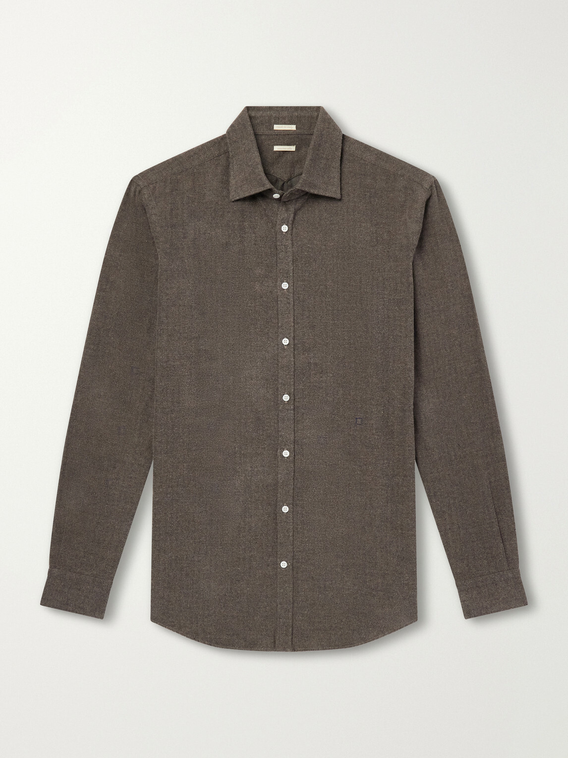 Massimo Alba - Genova Cotton-Flannel Shirt - Brown