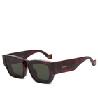Loewe Eyewear Paula's Ibiza Wayfarer Sunglasses in Havana/Green 