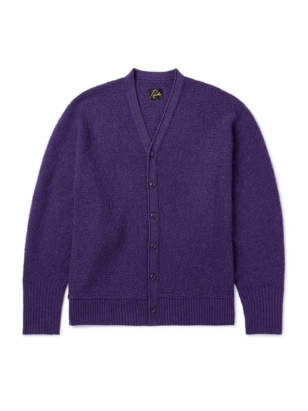 Photo: Needles - Merino Wool-Bouclé Cardigan - Purple