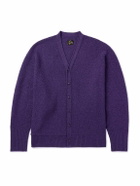 Needles - Merino Wool-Bouclé Cardigan - Purple