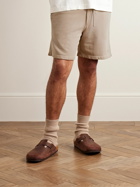 CHERRY LA - Baja Logo-Embroidered Cotton-Jersey Drawstring Shorts - Brown
