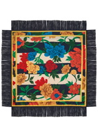 LA Double J Reversible Printed Fringed Scarf - Multicoloured - One Size