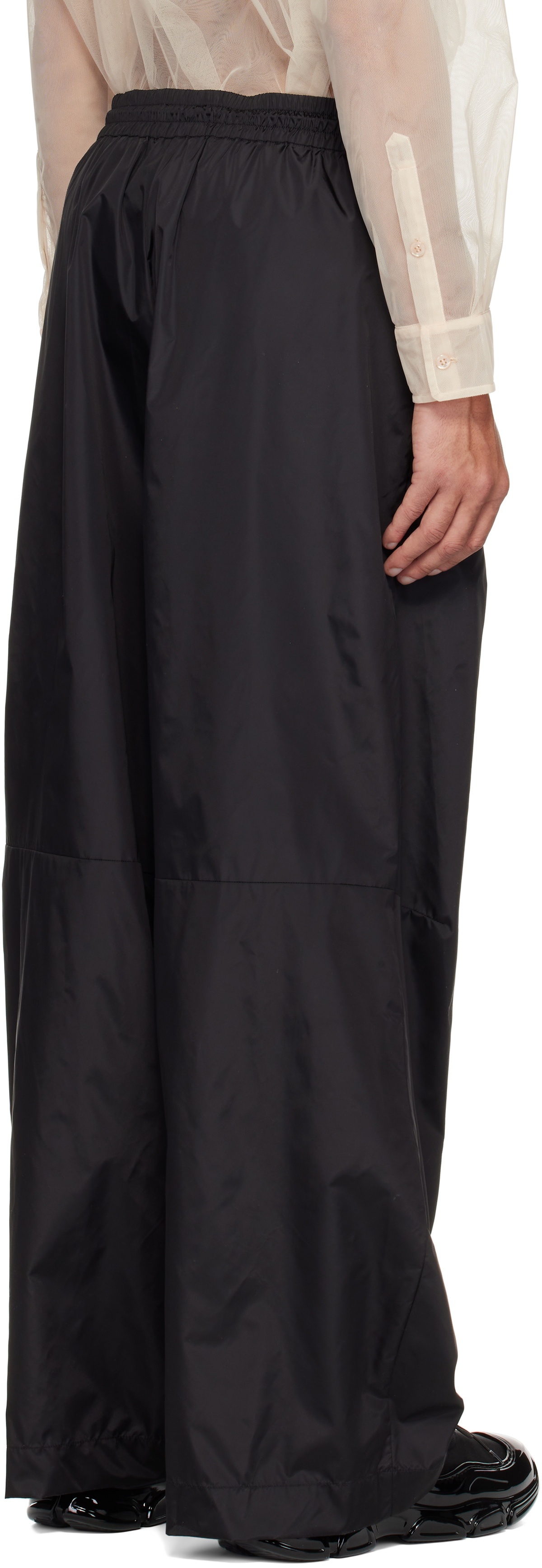 Simone Rocha Black Wide Leg Track Pants Simone Rocha