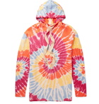 Loewe - Paula's Ibiza Tie-Dyed Fleece-Back Cotton-Jersey Hoodie - Orange