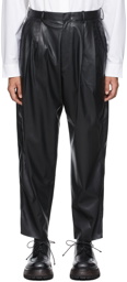 N.Hoolywood Black Synthetic Leather Pants