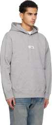 MM6 Maison Margiela Gray Logo Patch Hoodie