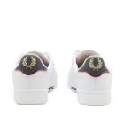 Fred Perry Men's B722 Leather Sneakers in White/Navy