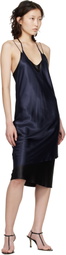 VETEMENTS Navy & Black Layered Minidress