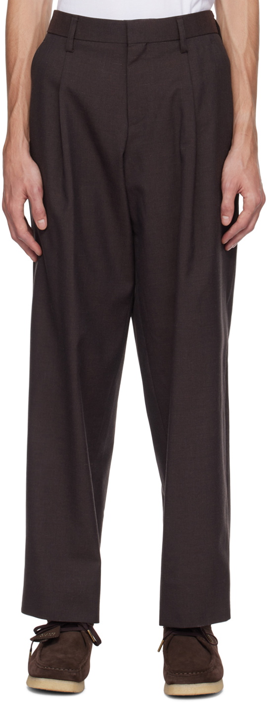 kolor Brown Pleated Trousers