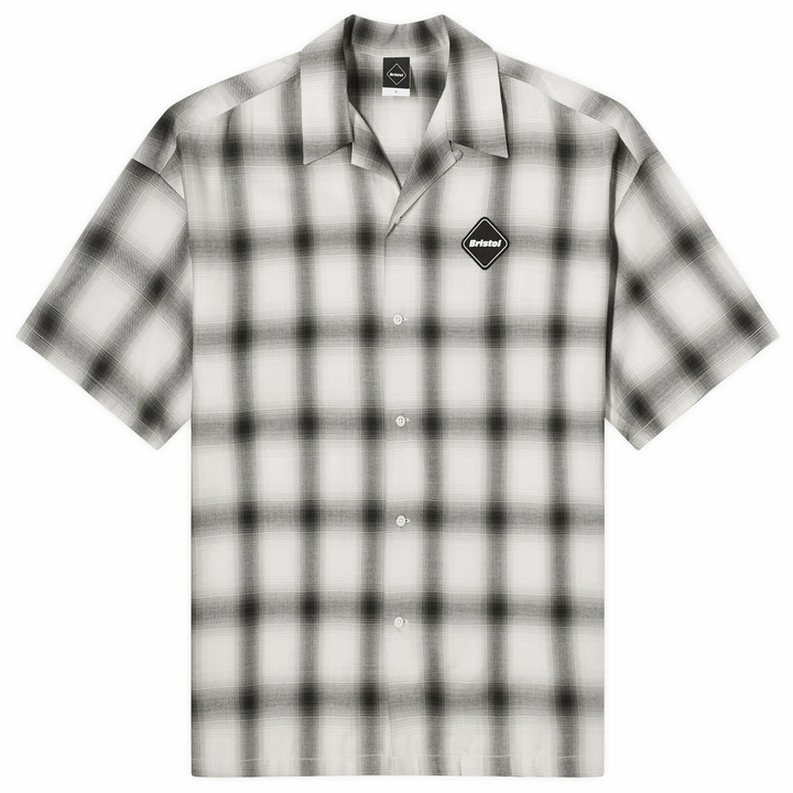 Photo: F.C. Real Bristol Men's Ghost Check Vacation Shirt in Off White