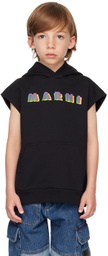 Marni Kids Black Sleeveless Hoodie