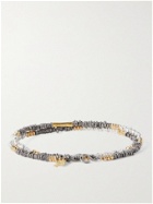 PEYOTE BIRD - Counterpoint Sterling Silver and Gold-Filled Wrap Bracelet