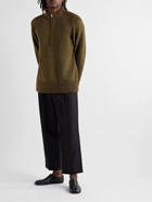 Maison Margiela - Knitted Half-Zip Sweater - Green