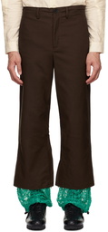 Kiko Kostadinov Brown Elio Gaiter Trousers