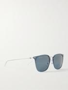 MONTBLANC - Square-Frame Acetate and Silver-Tone Sunglasses - Blue