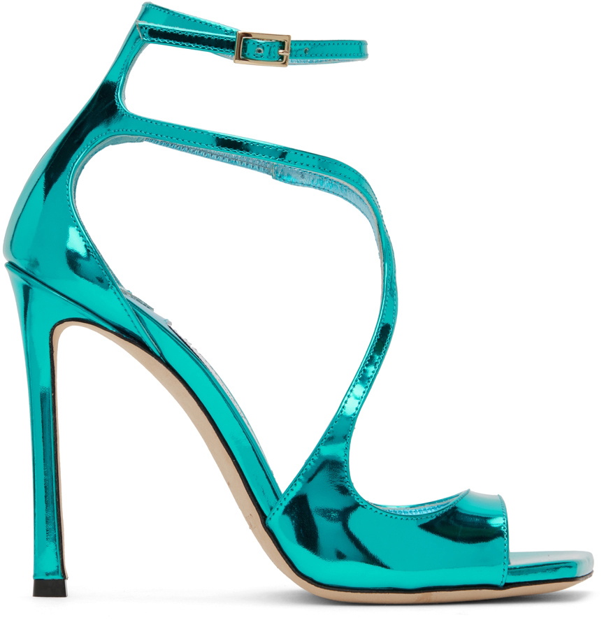 Jimmy Choo Blue Azia 110 Heeled Sandals Jimmy Choo