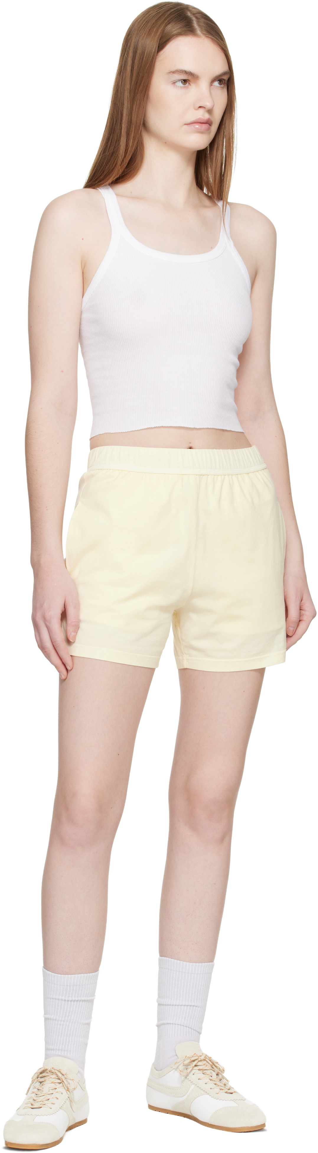 Rier Yellow Jersey Cotton Shorts