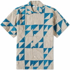 Bode Men's Wandering Lover Quilt Shirt in Blue/Multi