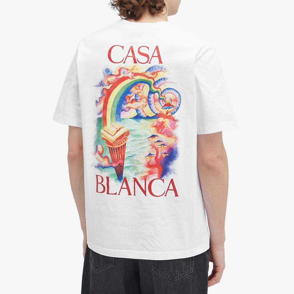 【CASABLANCA】自然教師Tシャツ Casablanca Men's T-Shirt in Nature Teacher Casablanca