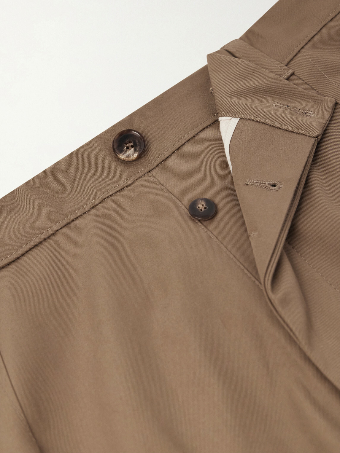 Loro Piana - Fuji Cleveland Cotton-Gabardine Wide-Leg Trousers - Brown