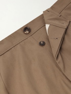 Loro Piana - Fuji Cleveland Cotton-Gabardine Wide-Leg Trousers - Brown