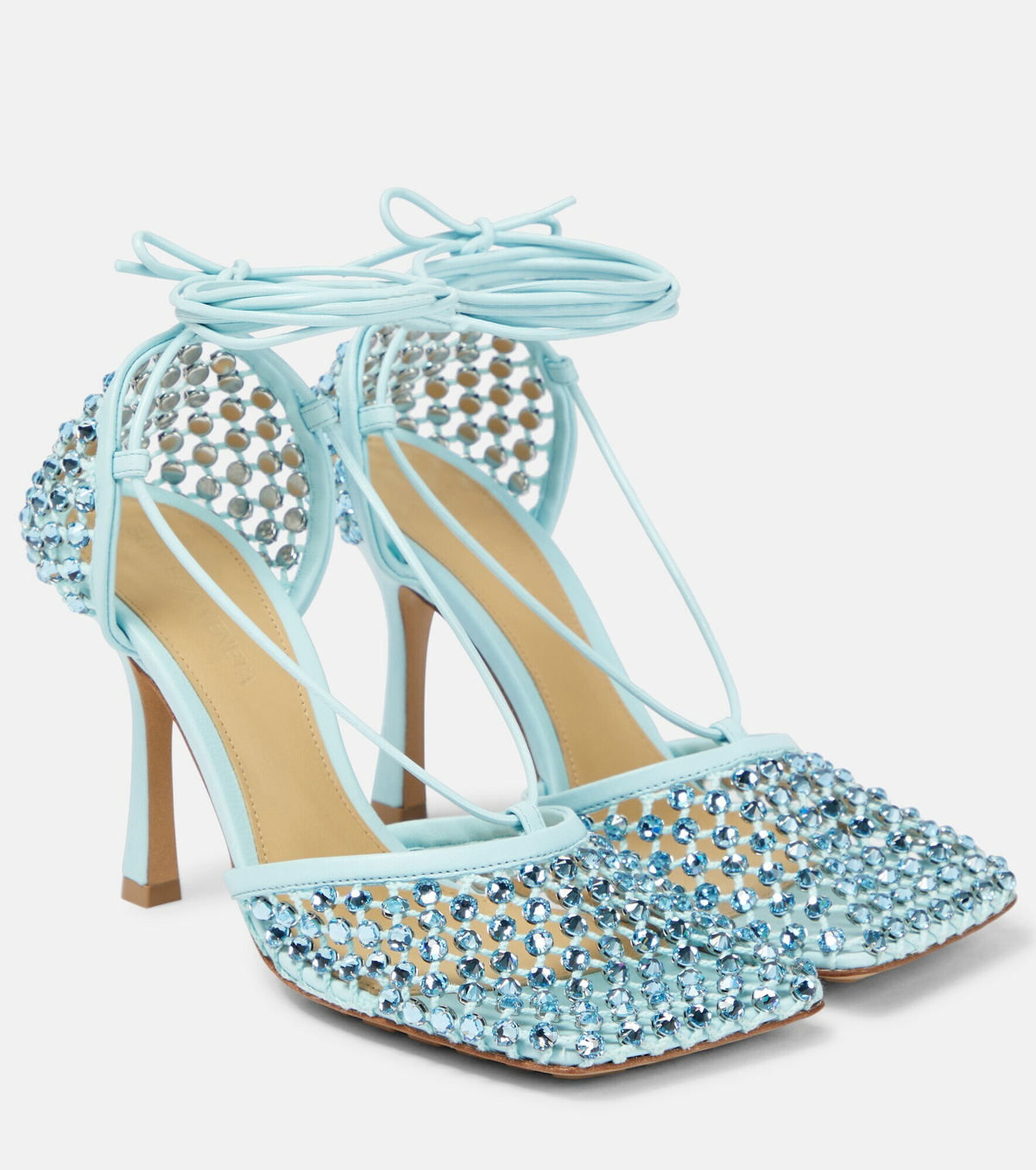 Bottega Veneta - Sparkle Stretch embellished sandals Bottega