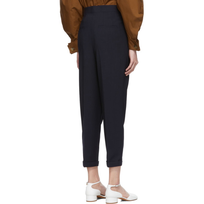 Enfold Navy Semi-Wide Trousers