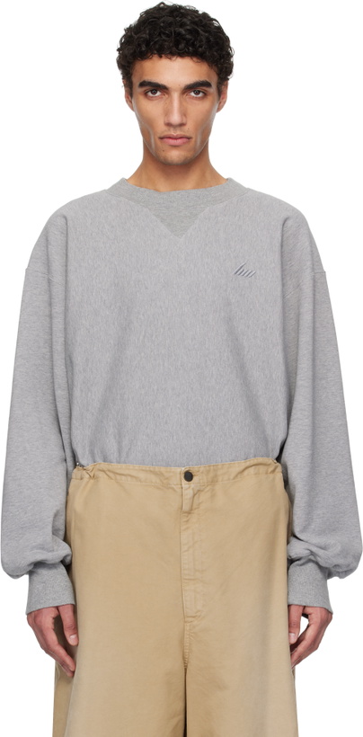 Photo: Hed Mayner Gray Embroidered Sweatshirt