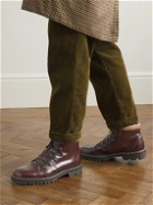 Mr P. - Jacques Suede-Trimmed Leather Boots - Brown