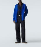 Dries Van Noten Leather-trimmed suede sneakers