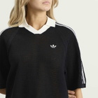 Adidas Women's Crochet Polo Top in Black