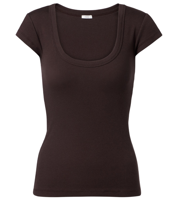 Photo: Joseph Saba ribbed-knit cotton-blend T-shirt
