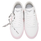 Off-White White and Pink Vulcanized Low Sneakers