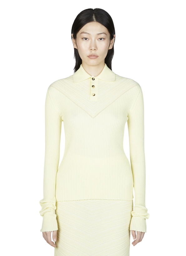 Photo: Bottega Veneta Long Sleeve Rib Top