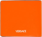 Versace Orange Medusa Biggie Bifold Wallet