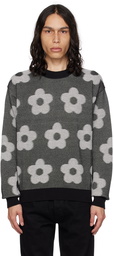 Kenzo Black & White Kenzo Paris Flower Spot Sweater