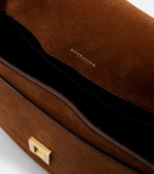 DeMellier Siena leather-trimmed suede crossbody bag