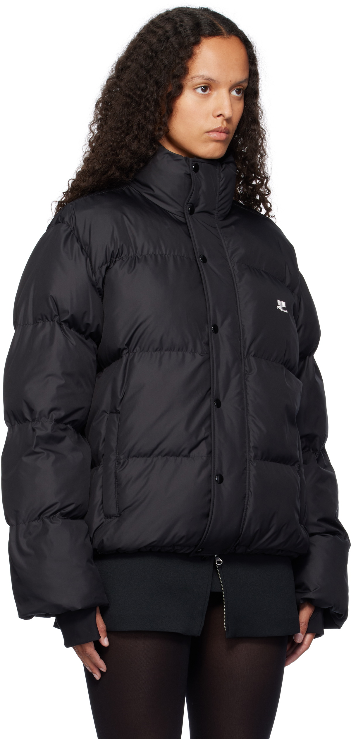 Courrèges Black Insulated Puffer Jacket Courreges