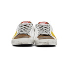 Golden Goose White and Brown Superstar Sneakers