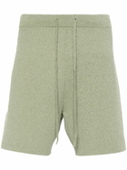 Nanushka Green Drawstring-Waist Knitted Shorts